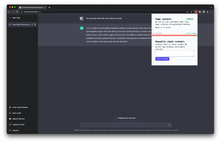 Detect GPT Interface